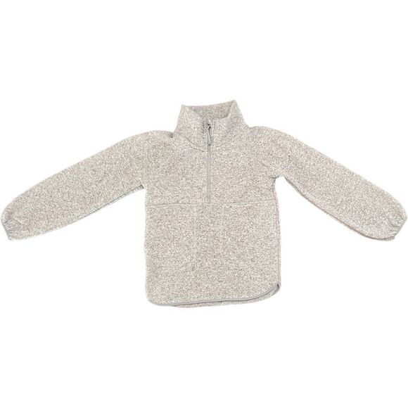 Old Navy Girls Loose Quarter-Zip Sweater-Knit Gray Pullover. 8. Youth Medium. - Picture 1 of 7